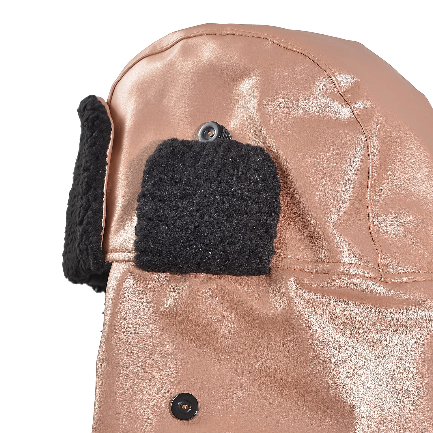 Livmore Pink Faux Leather Trapper Hat