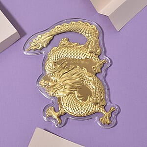 Doorbuster 24K Golden Dragon Emboss Sheet with Book Packaging 4.5x2.5 inches (20 mg)