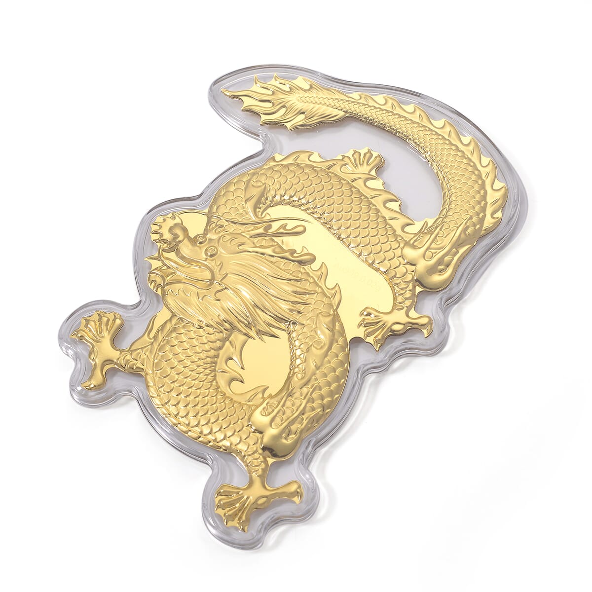 24K Gold Dragon Emboss Sheet 12x8.5mm (20mg) image number 2
