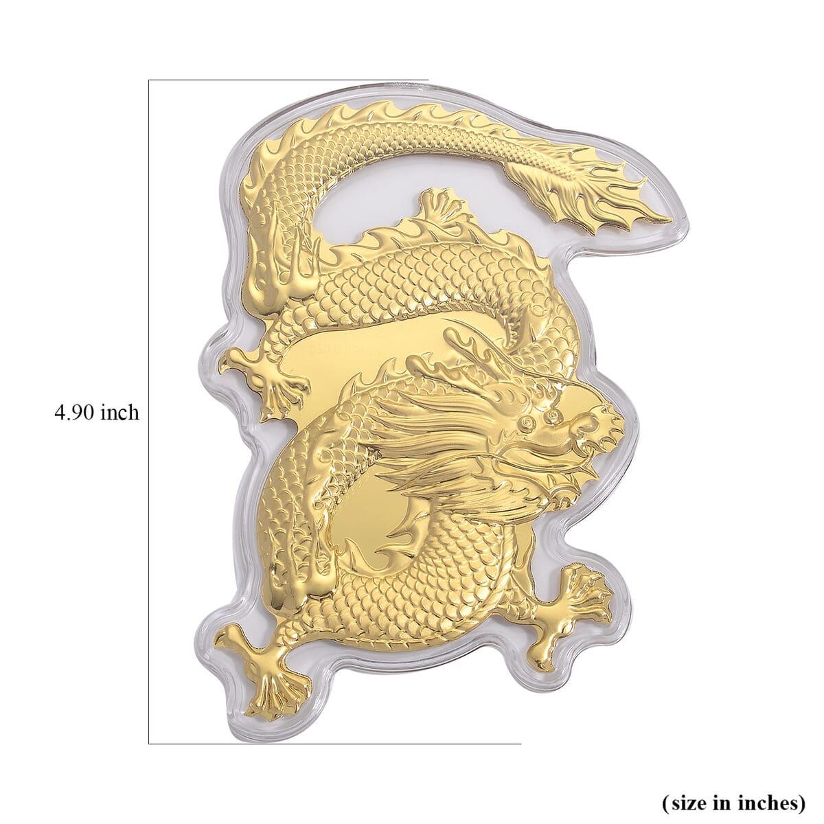 24K Gold Dragon Emboss Sheet 12x8.5mm (20mg) image number 4
