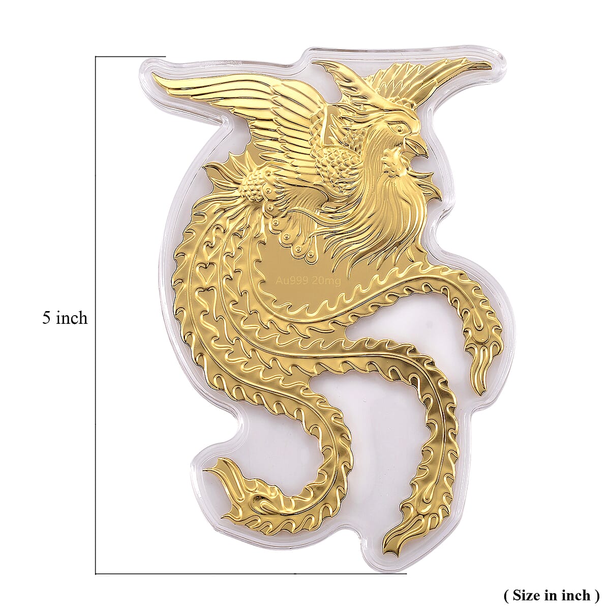 Doorbuster 24K Golden Phoenix Emboss Sheet  with Book Packaging  4.5x2.5 inches (20 mg) image number 4