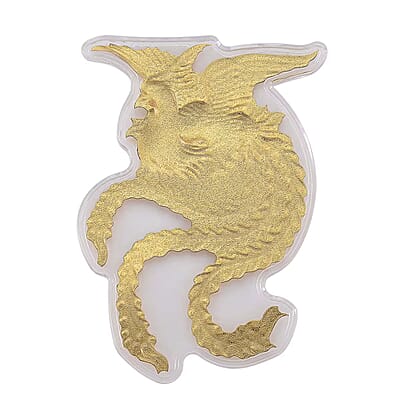 24K Golden Phoenix Embossed Sheet with Book Packaging 4.5x2.5 inches (20 mg)