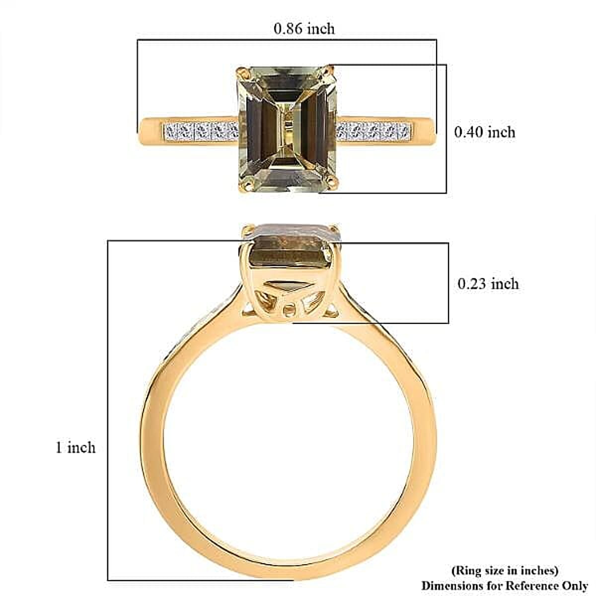 Certified & Appraised Luxoro AAA Turkizite and G-H I2 Diamond 2.86 ctw Ring in 14K Yellow Gold image number 5