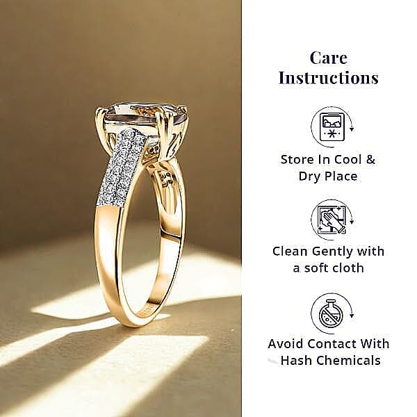 Certified & Appraised Luxoro 14K Yellow Gold AAA Turkizite, Diamond (G-H, I2) Ring (Size 5.0) 2.75 ctw
