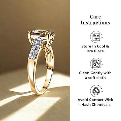 Certified & Appraised Luxoro 14K Yellow Gold AAA Turkizite, Diamond (G-H, I2) Ring (Size 5.0) 2.75 ctw