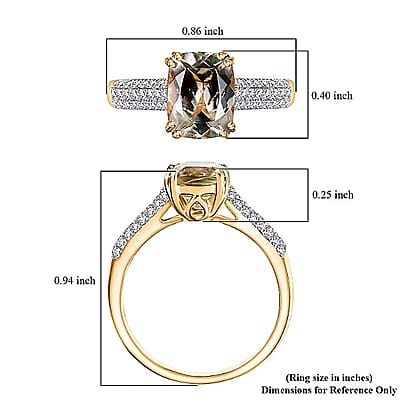 Certified & Appraised Luxoro 14K Yellow Gold AAA Turkizite, Diamond (G-H, I2) Ring (Size 5.0) 2.75 ctw