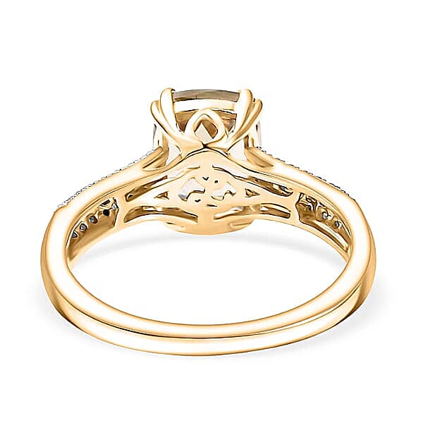 Certified & Appraised Luxoro 14K Yellow Gold AAA Turkizite, Diamond (G-H, I2) Ring (Size 5.0) 2.75 ctw