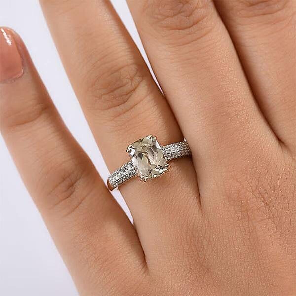 Certified & Appraised Luxoro AAA Turkizite and G-H I2 Diamond 2.75 ctw Ring in 14K Yellow Gold (Size 10.0) image number 1