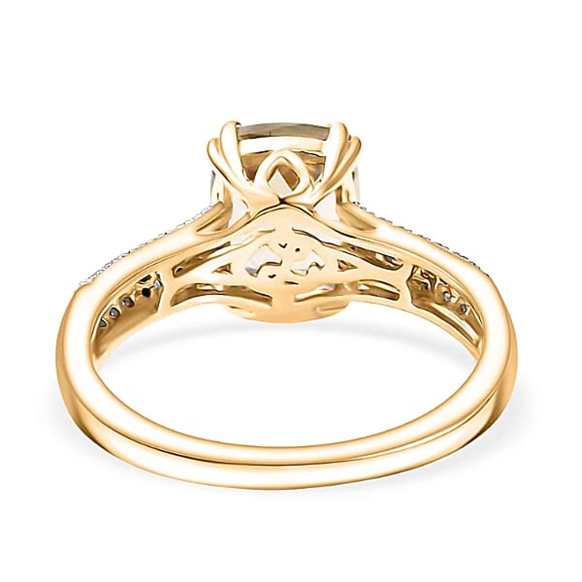 Certified & Appraised Luxoro AAA Turkizite and G-H I2 Diamond 2.75 ctw Ring in 14K Yellow Gold (Size 10.0) image number 6