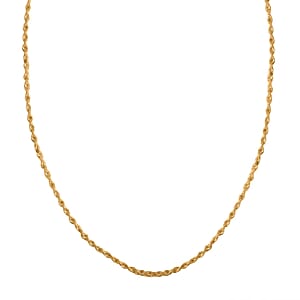 18K Yellow Gold 1.5mm Rope Chain Necklace 22 Inches 2 Grams