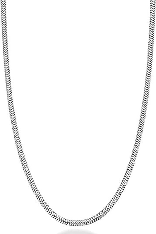 Italian Sterling Silver 2mm Snake Chain Necklace 16 Inches 6.20 Grams