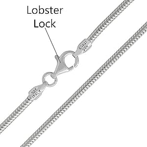 Italian Sterling Silver 2mm Snake Chain Necklace 16 Inches 6.20 Grams