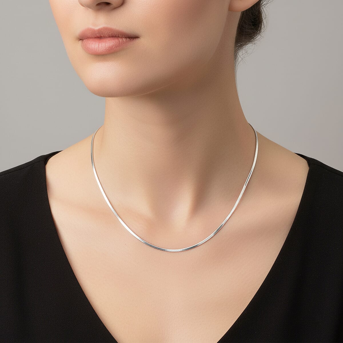 Italian Sterling Silver 2mm Snake Chain Necklace 16 Inches 6.20 Grams image number 2