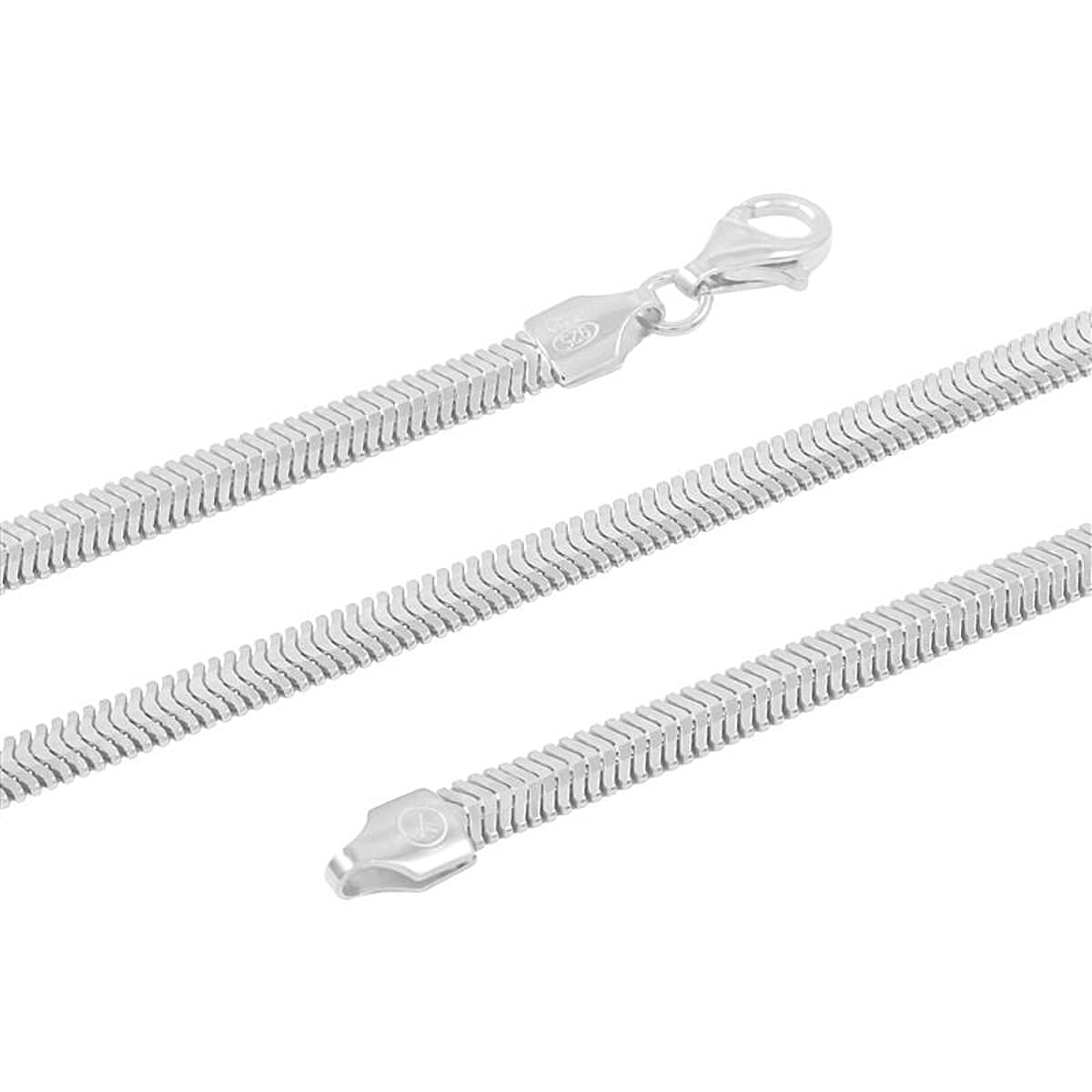 Italian Sterling Silver 2mm Snake Chain Necklace 16 Inches 6.20 Grams image number 3