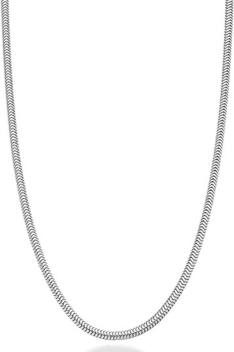 Sterling Silver 2mm Snake Chain Necklace 20 Inches 7.70 Grams image number 0