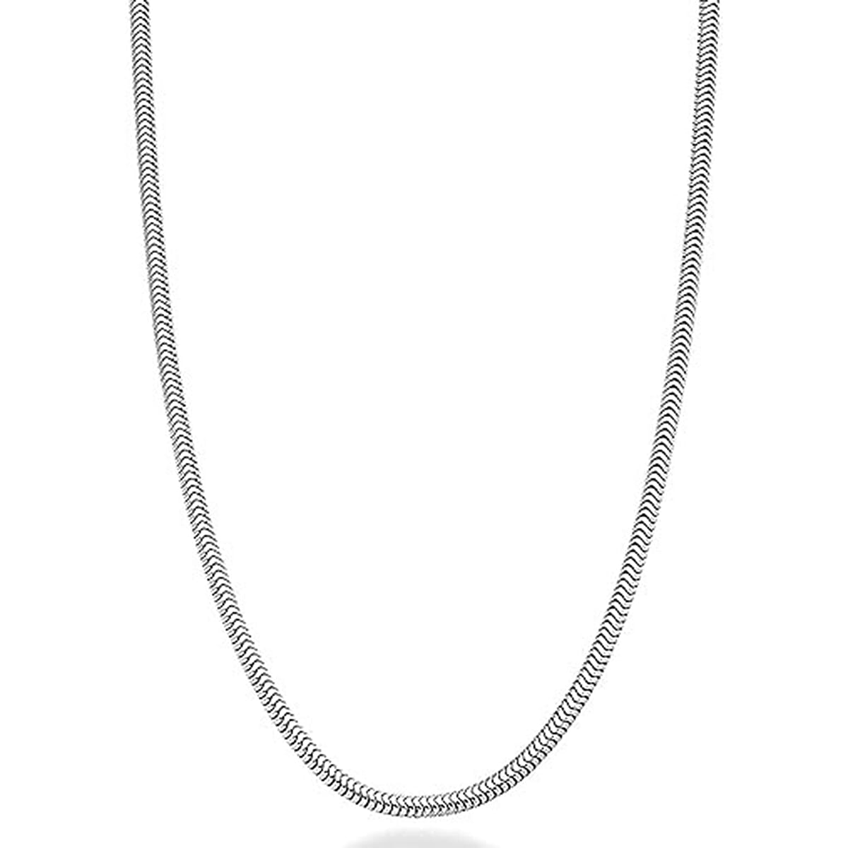 Sterling Silver 2mm Snake Chain Necklace 22 Inches 8.40 Grams