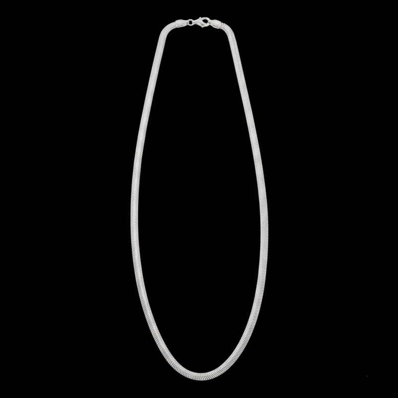 Sterling Silver 2mm Snake Chain Necklace 22 Inches 8.40 Grams