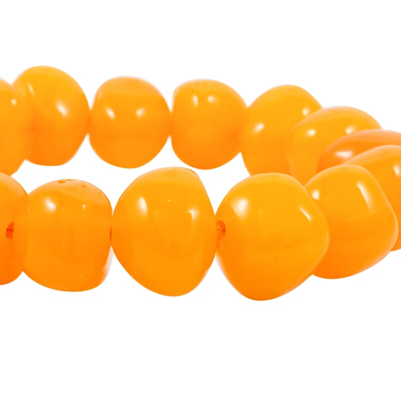 Lab Created Dark Amber Nuggests Stretch Bracelet (6-7In)