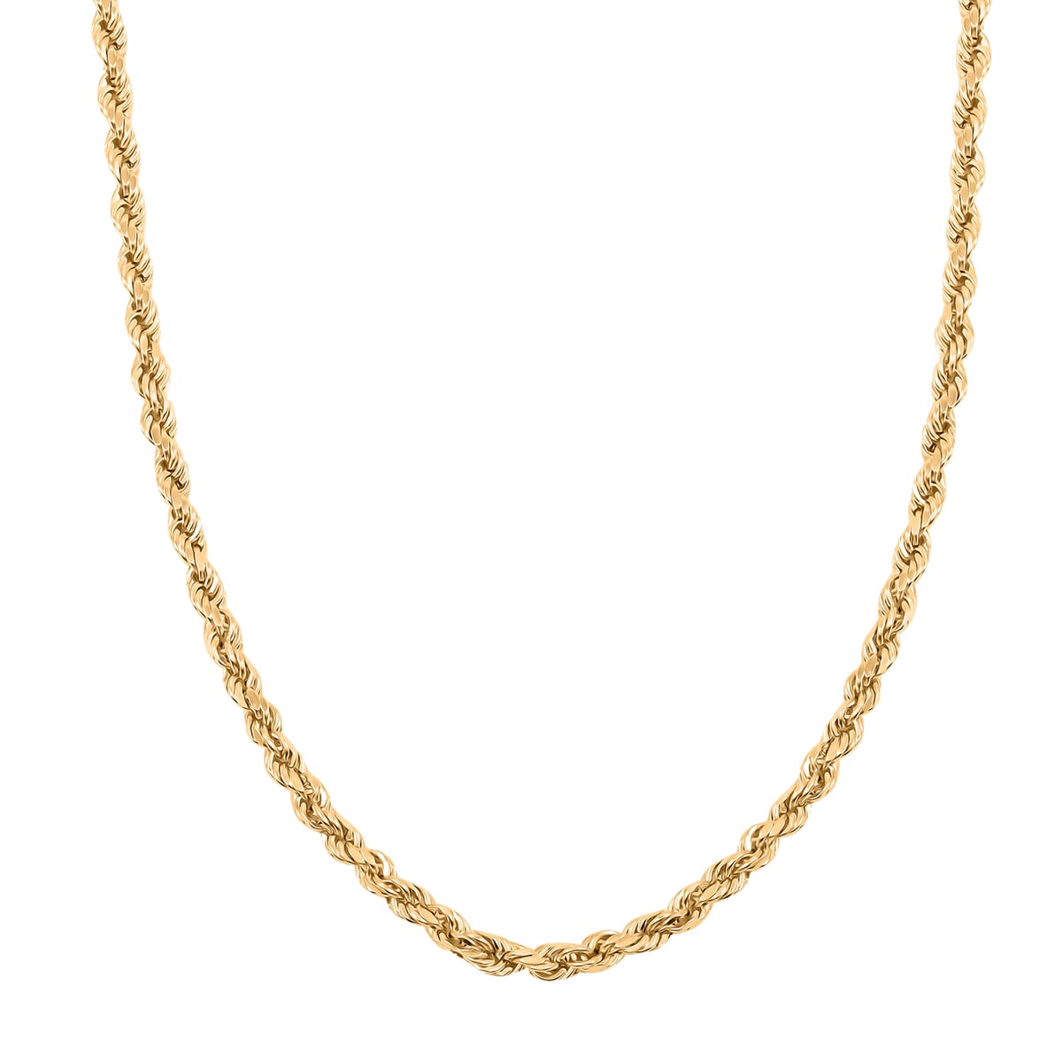 14K Yellow Gold 4mm Rope Chain Necklace 26 Inches 8.10 Grams image number 1
