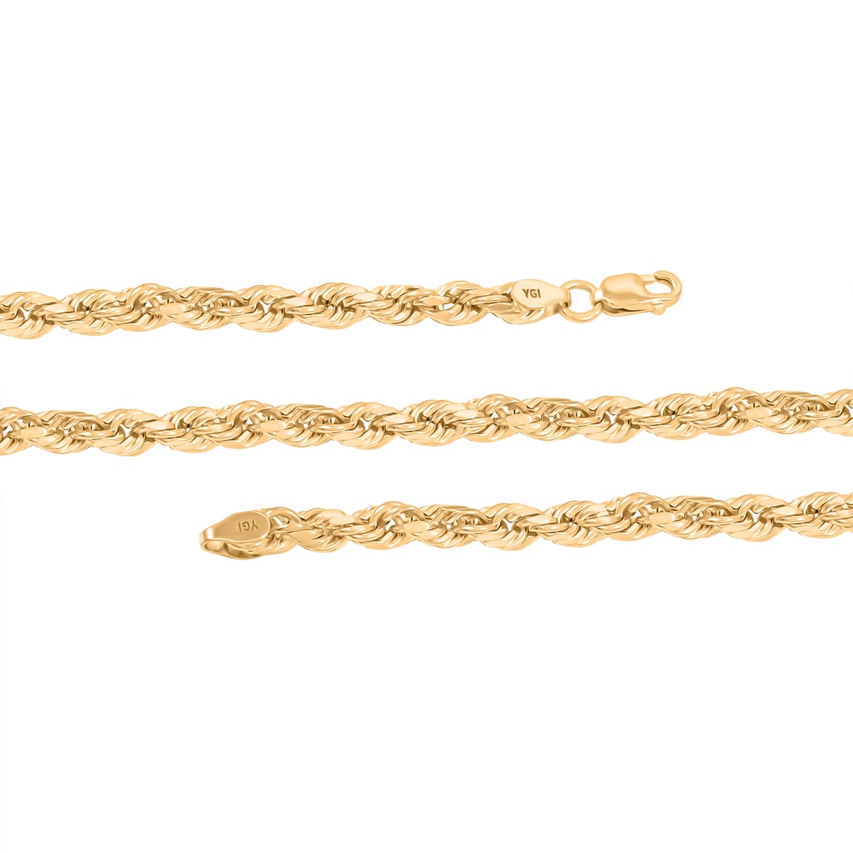 14K Yellow Gold 4mm Rope Chain Necklace 26 Inches 8.10 Grams image number 3