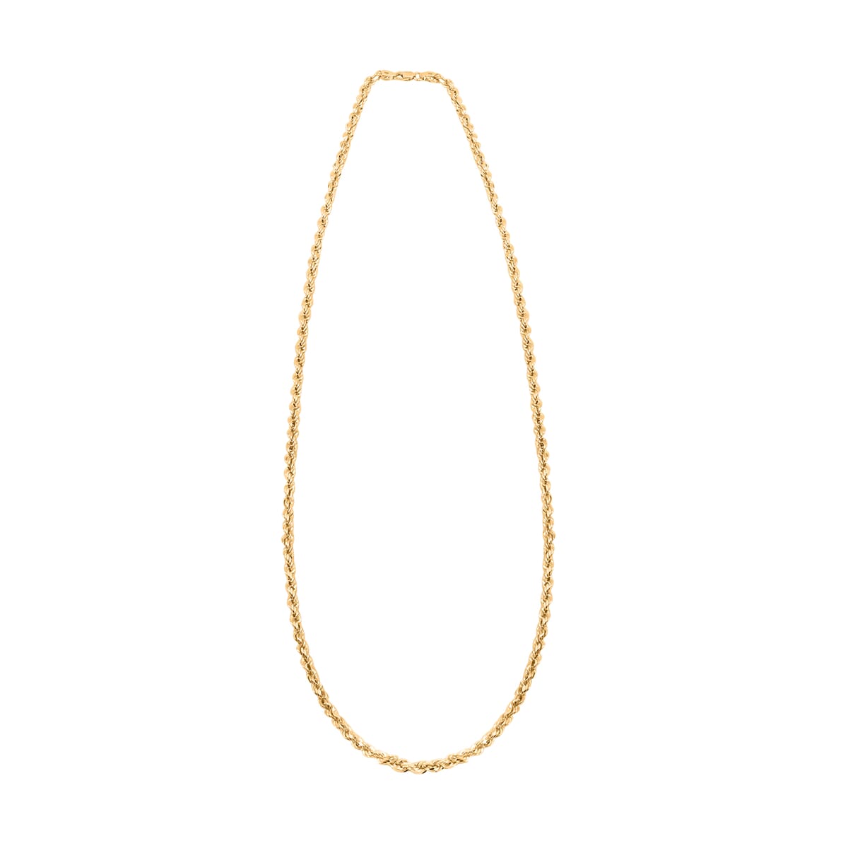 14K Yellow Gold 4mm Rope Chain Necklace 26 Inches 8.10 Grams image number 4