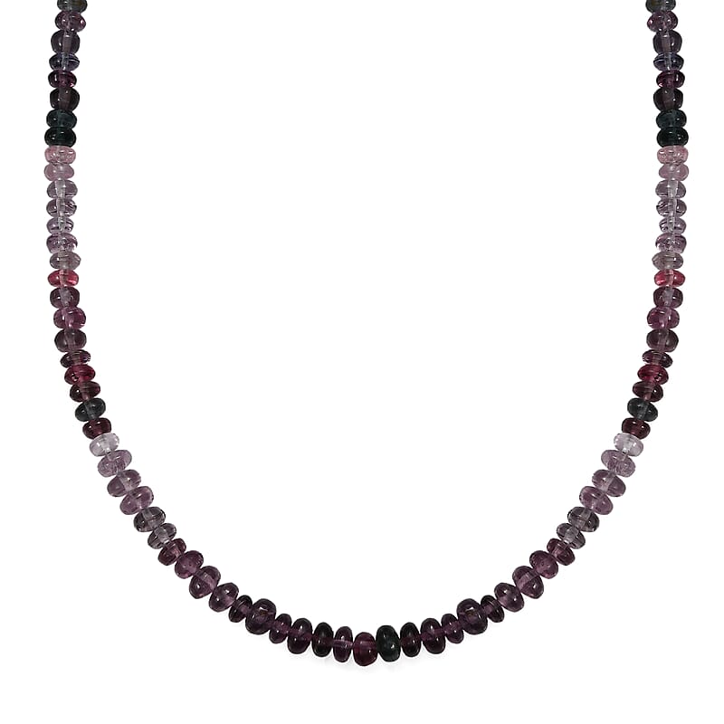 Luxoro AAA Multi Spinel 72.00 ctw Beaded Necklace in 14K Yellow Gold 18 Inches