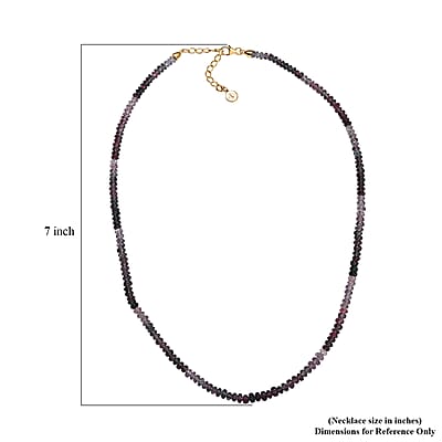 Luxoro AAA Multi Spinel 72.00 ctw Beaded Necklace in 14K Yellow Gold 18 Inches