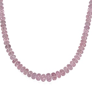 Luxoro AAA Pink Morganite 170.00 ctw Beaded Necklace in 14K Rose Gold 18-20 Inches