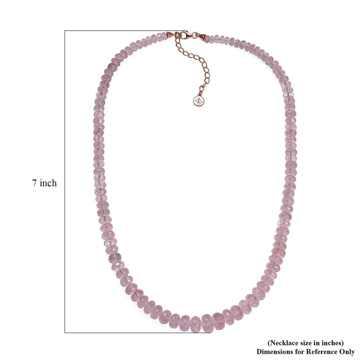 Collection Certified Luxoro AAAA Pink Morganite 170.00 ctw Beaded Necklace in 14K Rose Gold 18-20 Inches