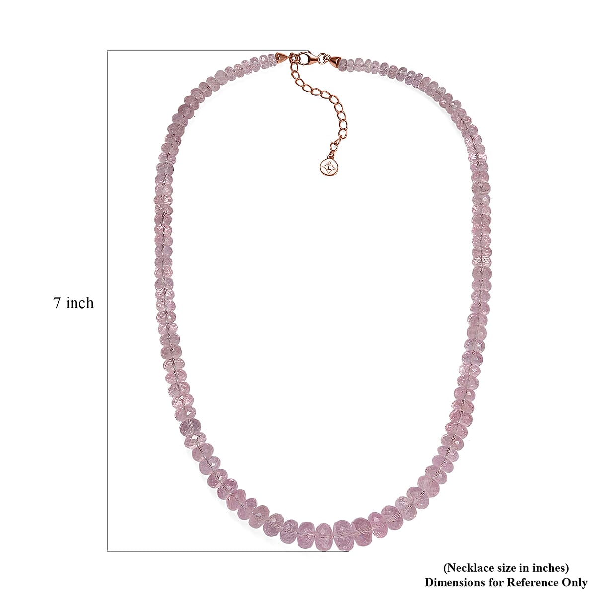 Luxoro AAA Pink Morganite 170.00 ctw Beaded Necklace in 14K Rose Gold 18-20 Inches image number 5