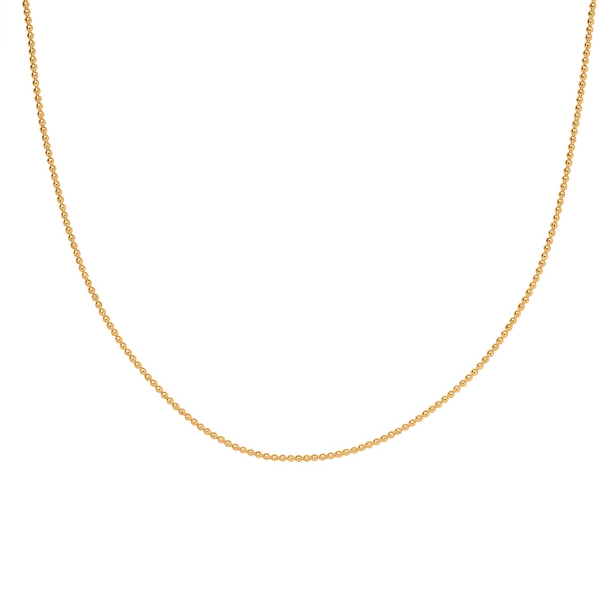 Minimalistic Ball Chain Necklace in 22K Yellow Gold 3.90 Grams 20 Inches image number 0