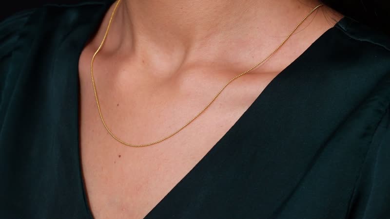 Minimalistic Ball Chain Necklace in 22K Yellow Gold 3.90 Grams 20 Inches