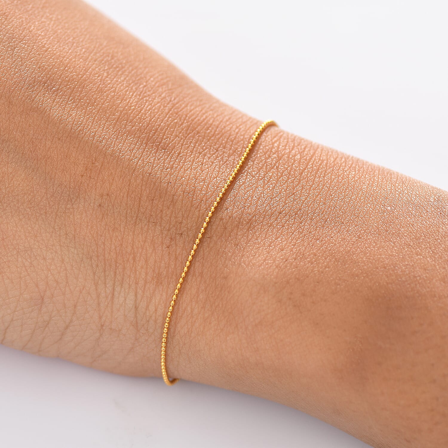 Minimalistic Ball Chain Bracelet in 22K Yellow Gold (7.25 In) 1.75 Grams