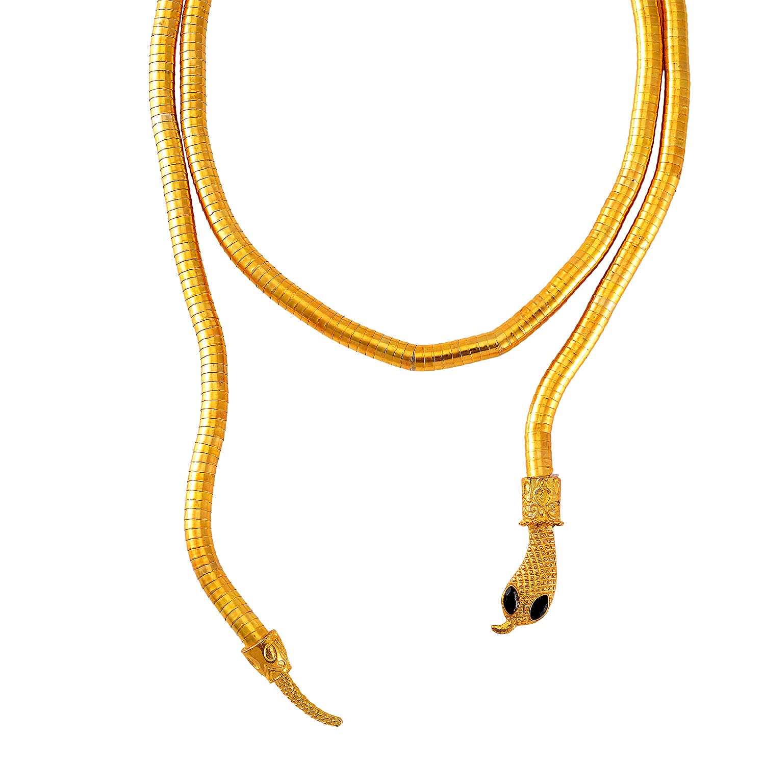 Black Austrian Crystal Multi-Function Sanke Necklace in Goldtone 32-35 Inches