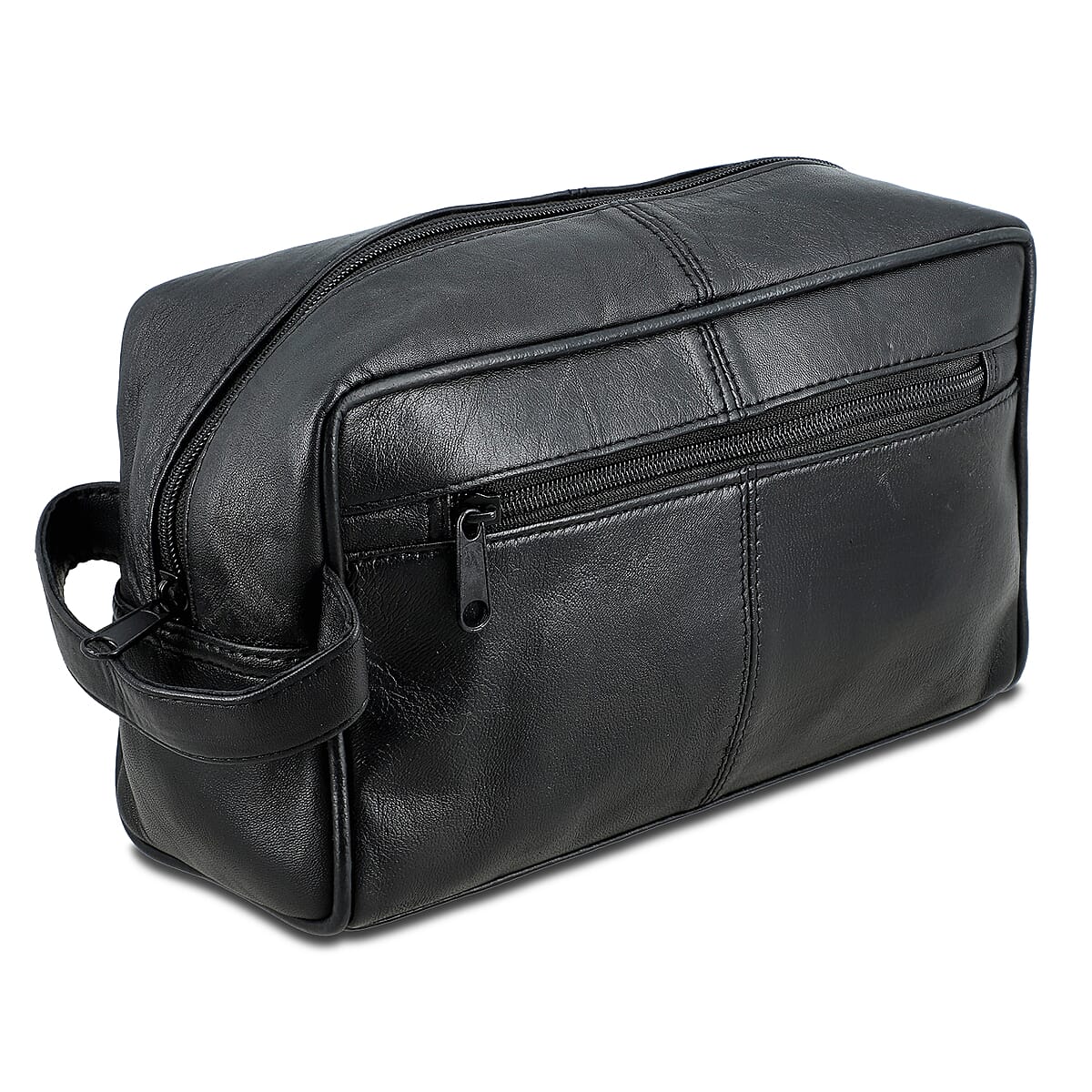 Black Genuine leather Tolitery Kit Pouch image number 4
