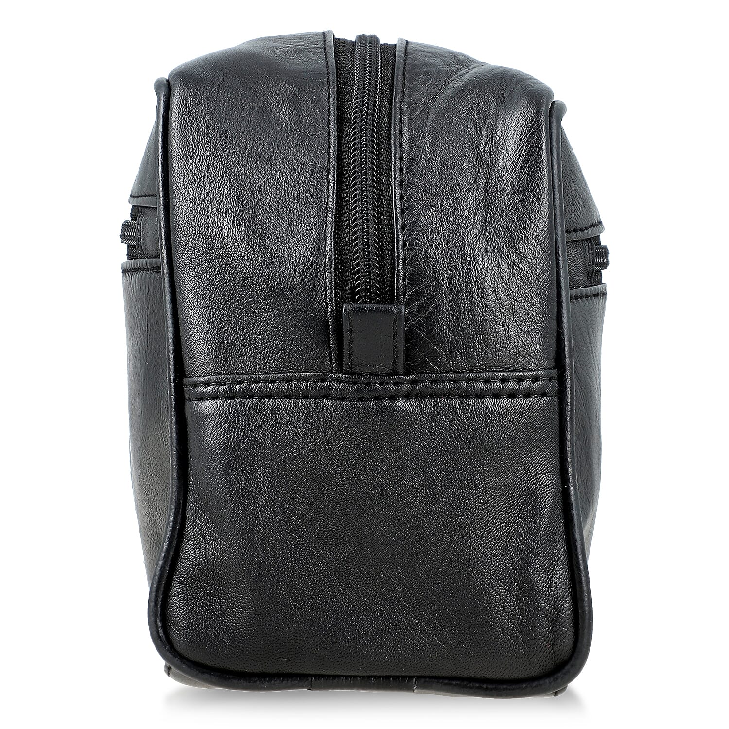 Black Genuine leather Tolitery Kit Pouch