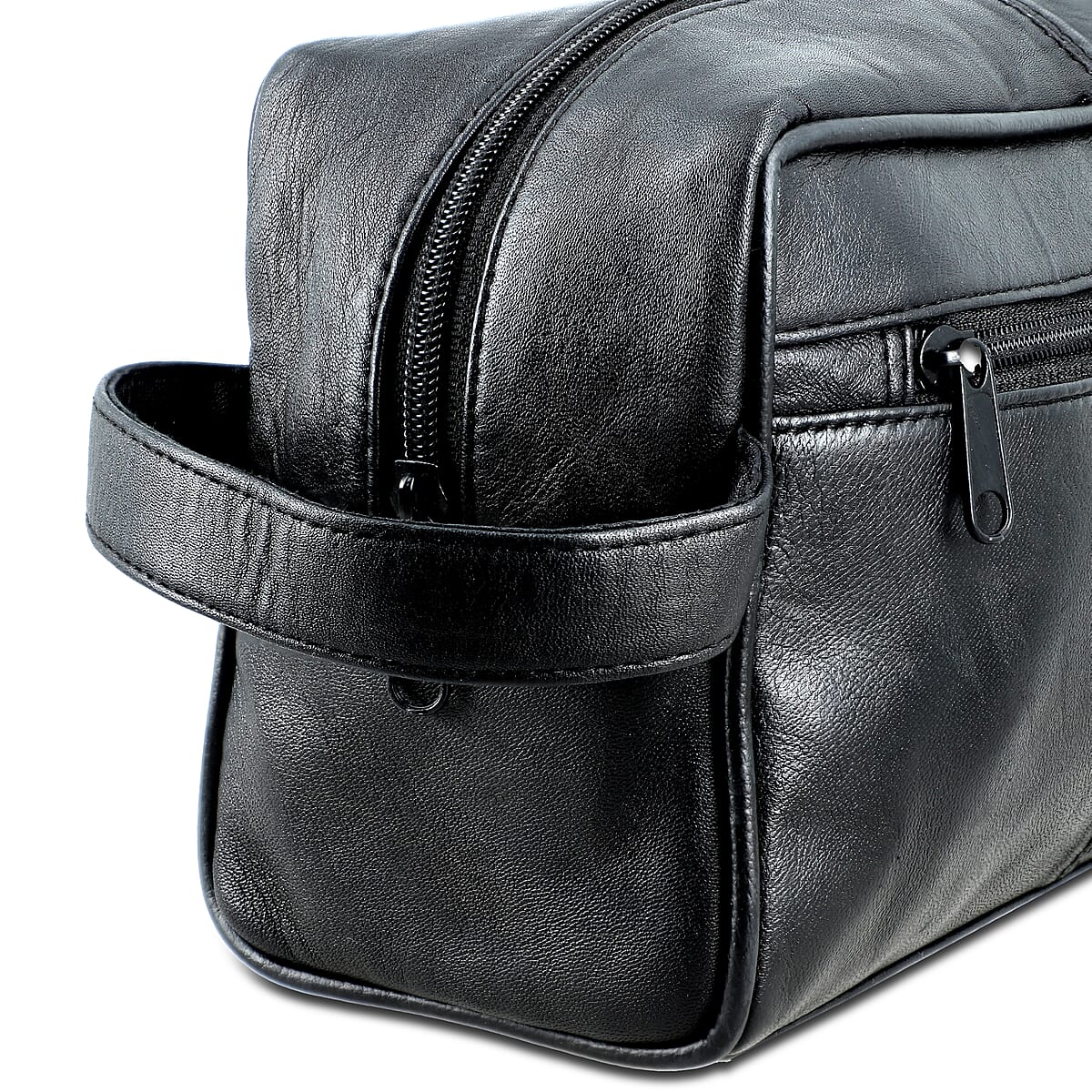 Black Genuine leather Tolitery Kit Pouch image number 7