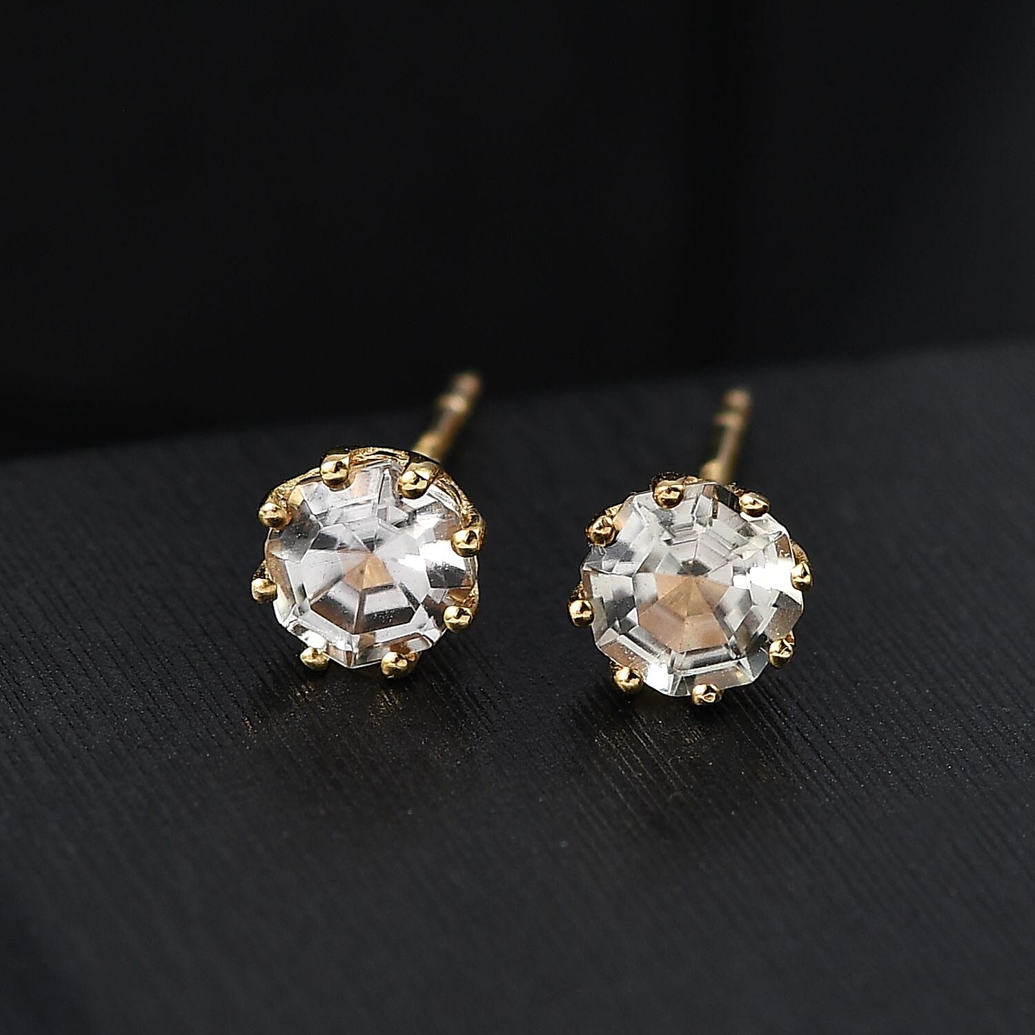 D'Joy AAA Turkizite 1.25 ctw Infinity Earring in 18K Vermeil Yellow Gold Over Sterling Silver