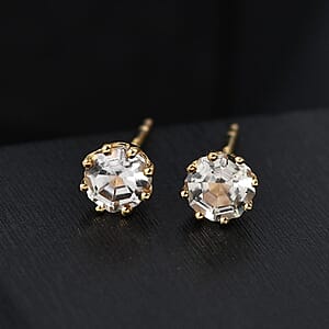 D'Joy AAA Turkizite 1.25 ctw Infinity Earring in 18K Vermeil Yellow Gold Over Sterling Silver