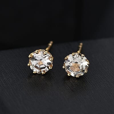 D'Joy AAA Turkizite 1.25 ctw Infinity Earring in 18K Vermeil Yellow Gold Over Sterling Silver
