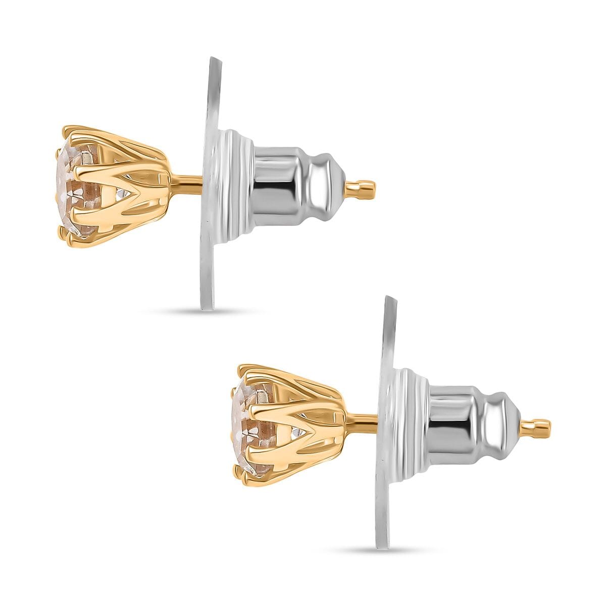 AAA Turkizite 1.25 ctw Infinity Earring in 18K Vermeil Yellow Gold Over Sterling Silver image number 3
