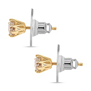 D'Joy AAA Turkizite 1.25 ctw Infinity Earring in 18K Vermeil Yellow Gold Over Sterling Silver