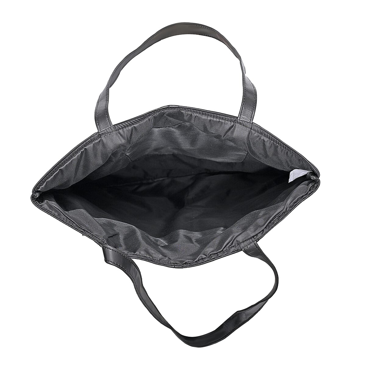 La Marey Black Genuine Leather Shoulder Bag with Faux Leather Strap image number 5