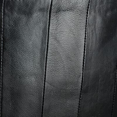 La Marey Black Genuine Leather Shoulder Bag with Faux Leather Strap