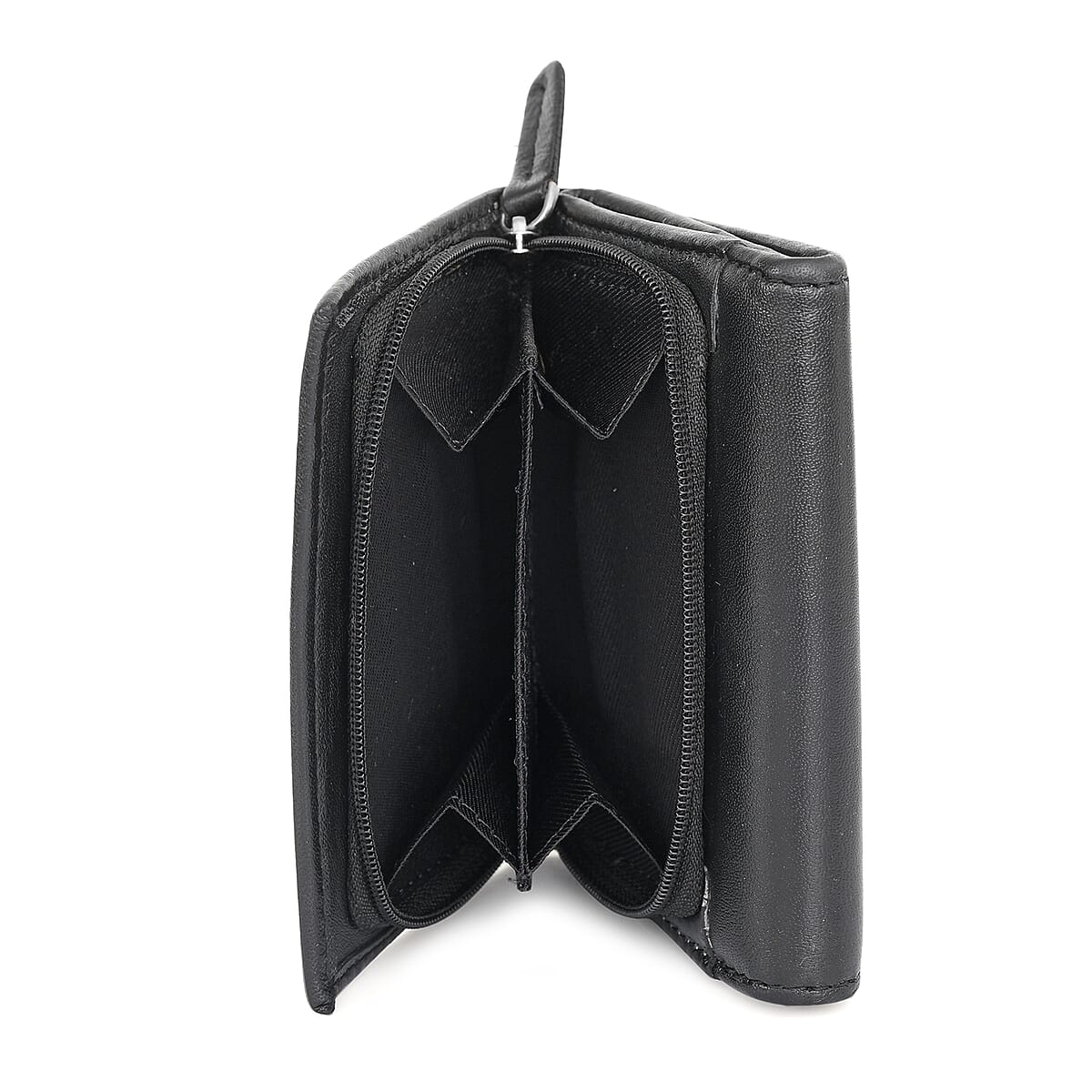 Livmore Black 100% Genuine Leather RFID Wallet  image number 2