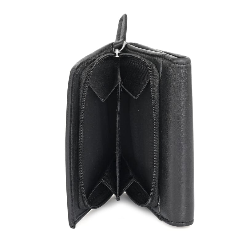 Livmore Black 100% Genuine Leather RFID Wallet 