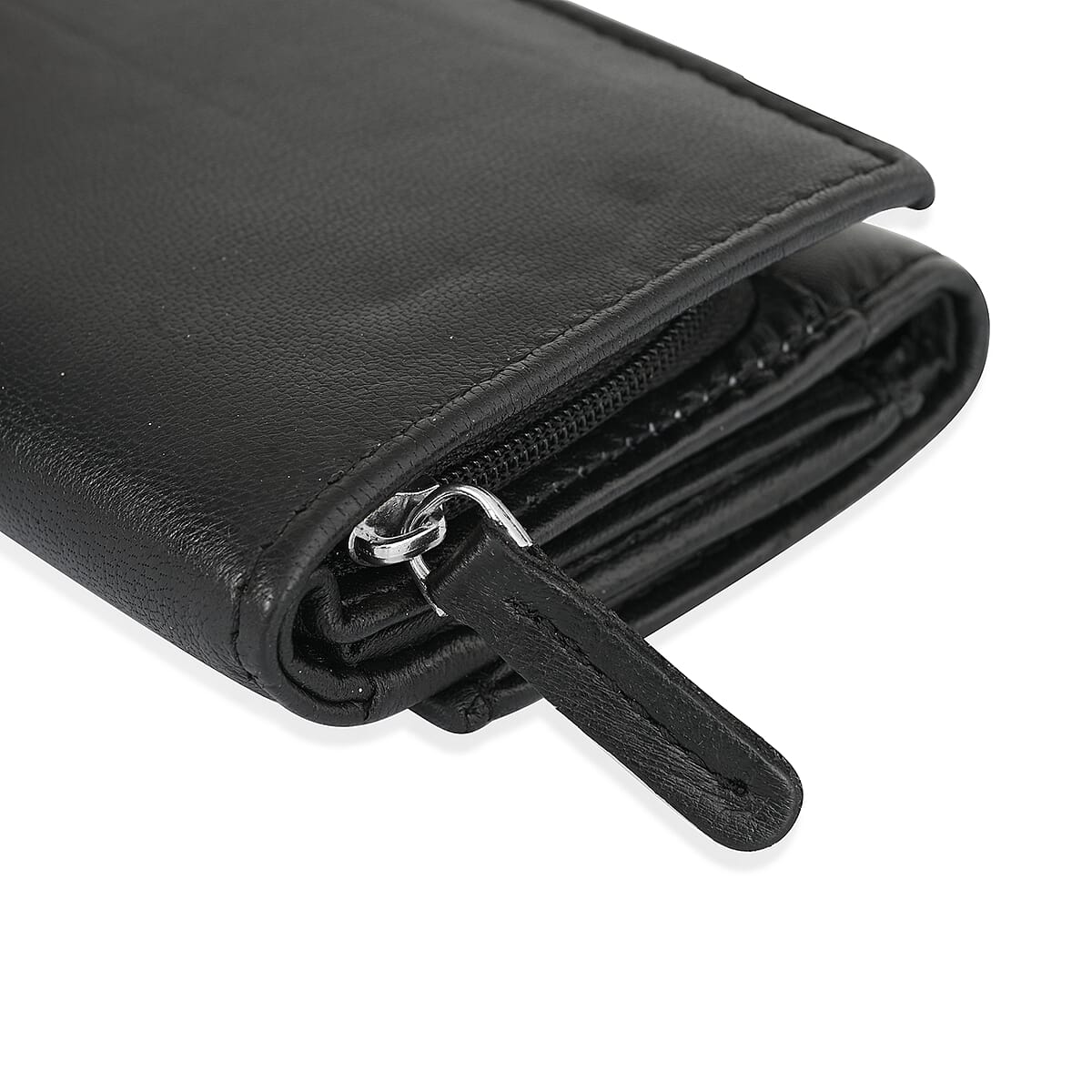 Livmore Black 100% Genuine Leather RFID Wallet  image number 5