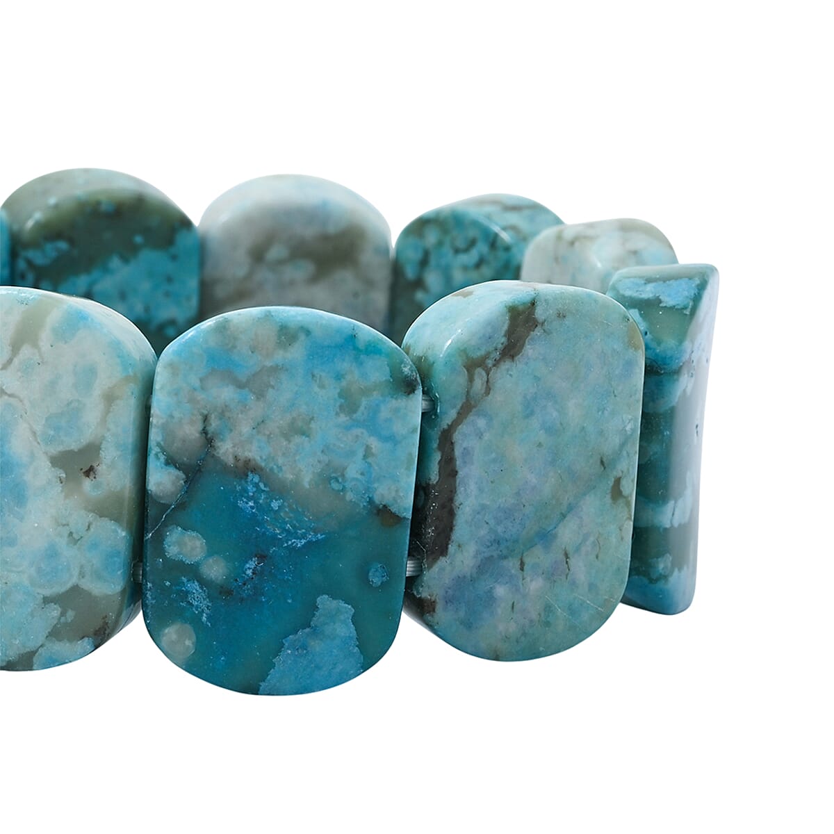 Cushion Turquoise Jasper 358.60 ctw Stretch Bracelet (6-7In) image number 2