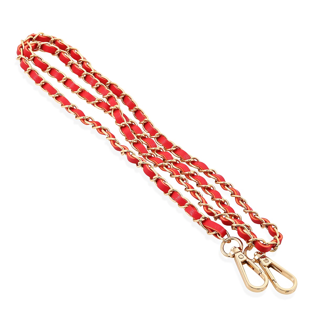 Badgley Mischka Red Quilted Vegan Leather Pearl Crossbody Bag (8x5.5x4.8) image number 5