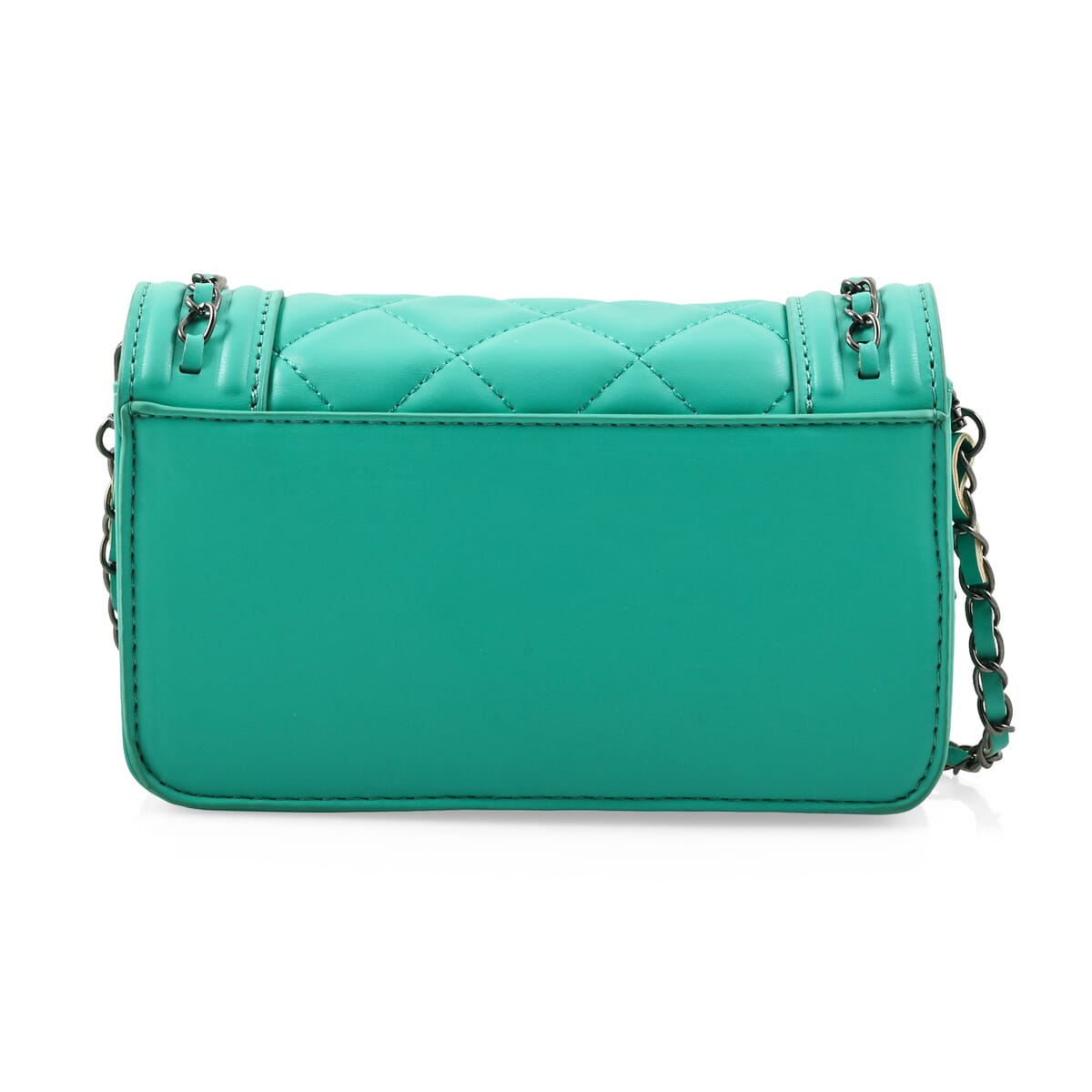 Badgley Mischka Mint Quilted Vegan Leather Crossbody Bag image number 1
